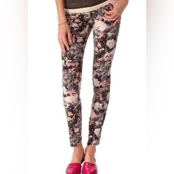 Club Monaco Sonica Botanical Floral Stretch Skinny Jeans - Picture 1 of 6